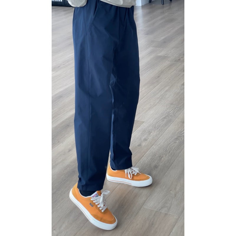 سروال شحن مقاوم للماء باللون الأزرق البحري للأولاد، سروال خارجي أمريكي وظيفي للتسلق، علامة تجارية عصرية، سروال مستقيم كروك - Image 1